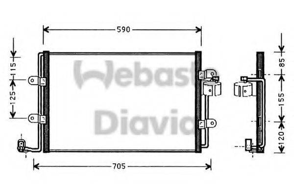 WEBASTO TSP0225180 Конденсатор, кондиціонер