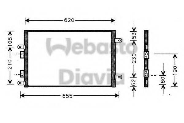 WEBASTO TSP0225230 Конденсатор, кондиціонер