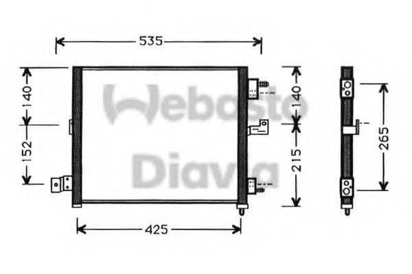 WEBASTO TSP0225285 Конденсатор, кондиціонер