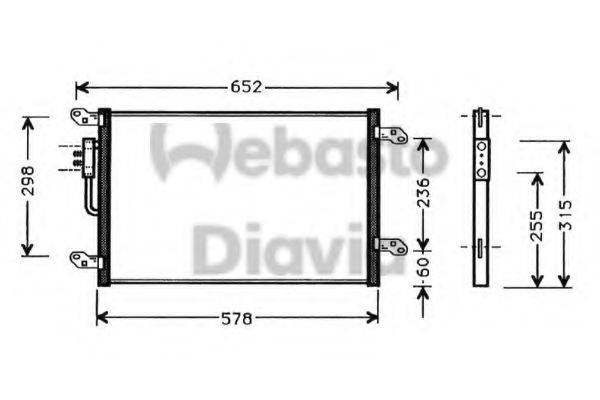 WEBASTO TSP0225307 Конденсатор, кондиціонер
