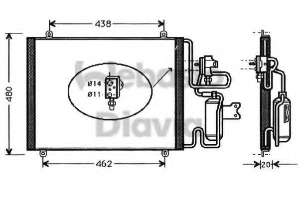 WEBASTO TSP0225364 Конденсатор, кондиціонер