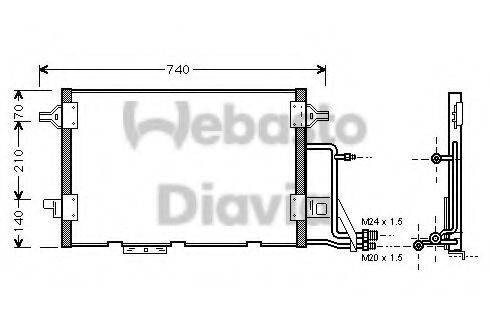 WEBASTO TSP0225455 Конденсатор, кондиціонер
