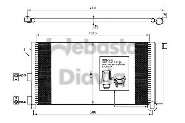 WEBASTO TSP0225553 Конденсатор, кондиціонер