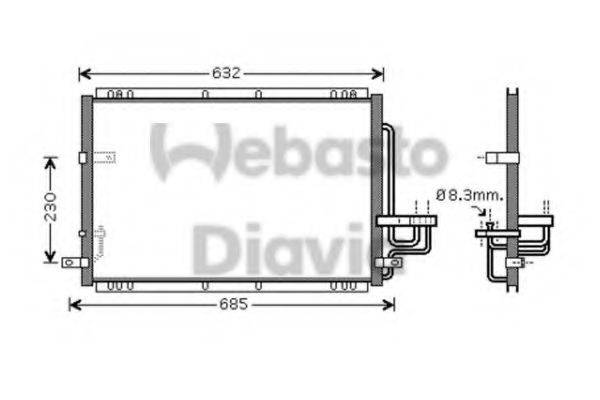 WEBASTO TSP0225602 Конденсатор, кондиціонер