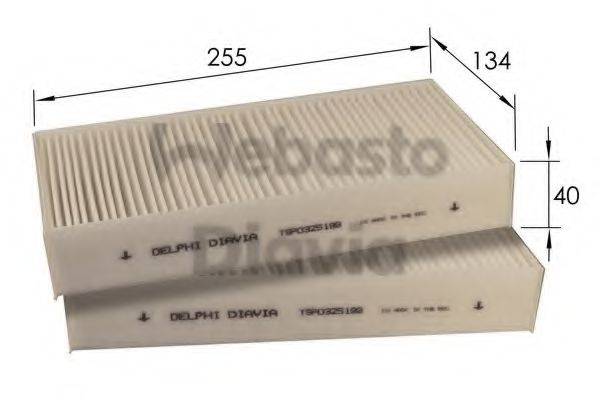 WEBASTO TSP0325199 Фільтр, повітря у внутрішньому просторі
