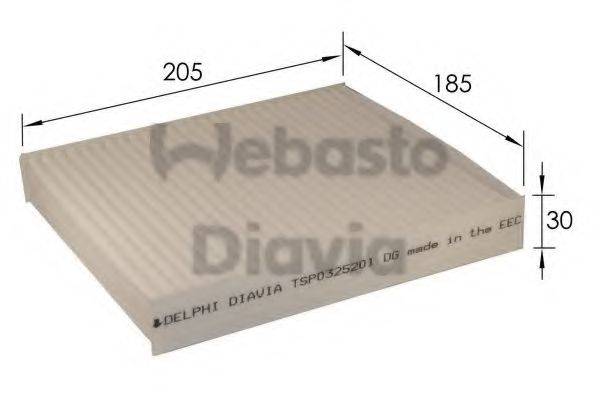WEBASTO TSP0325201 Фільтр, повітря у внутрішньому просторі