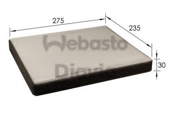 WEBASTO TSP0325211 Фільтр, повітря у внутрішньому просторі