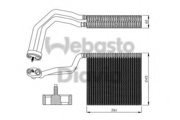 WEBASTO TSP0525208 Випарник, кондиціонер