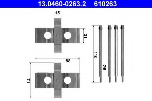 OJD (QUICK BRAKE) 1611 Комплектуючі, колодки дискового гальма