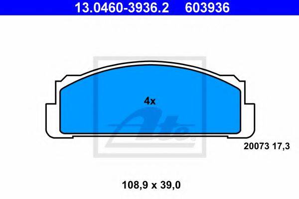 PEX 7.122 Комплект гальмівних колодок, дискове гальмо