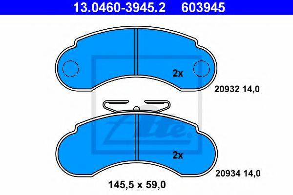 PEX 7.140 Комплект гальмівних колодок, дискове гальмо