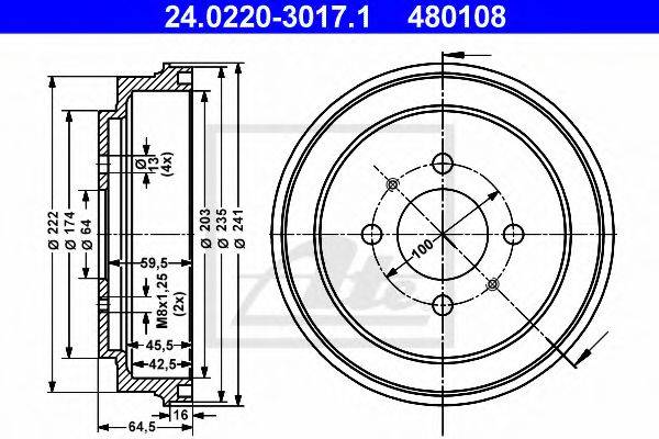 RAYBESTOS 9551 Гальмівний барабан