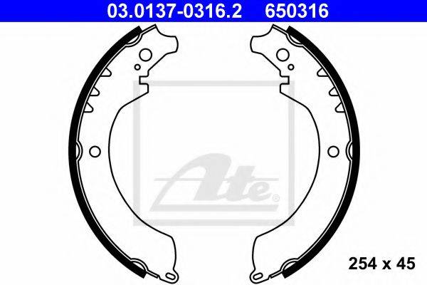 PEX 6.238 Комплект гальмівних колодок