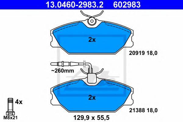 PEX 7.253 Комплект гальмівних колодок, дискове гальмо