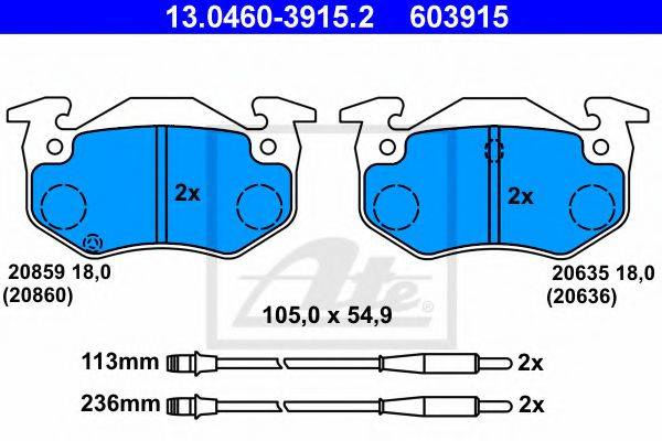 PEX 7.061 Комплект гальмівних колодок, дискове гальмо