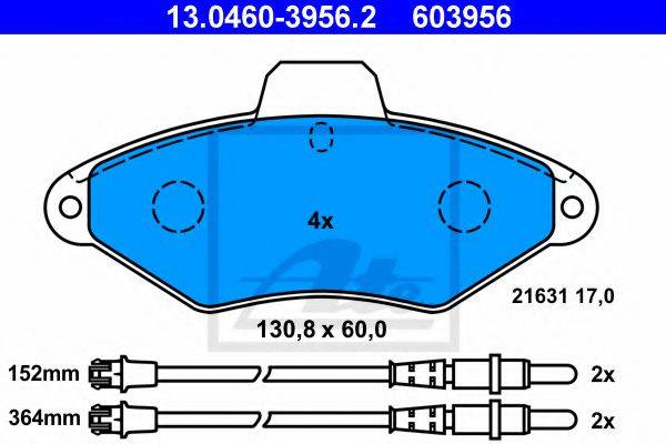 PEX 7.289 Комплект гальмівних колодок, дискове гальмо
