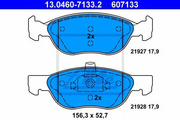 PEX 7.602 Комплект гальмівних колодок, дискове гальмо