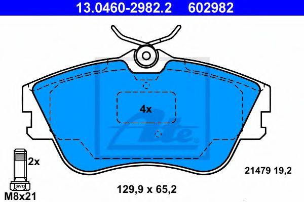 PEX 7.402 Комплект гальмівних колодок, дискове гальмо