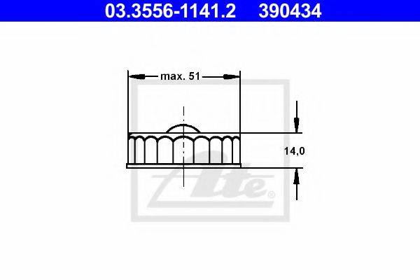 ATE 390434 Кришка, бачок гальмівної рідини