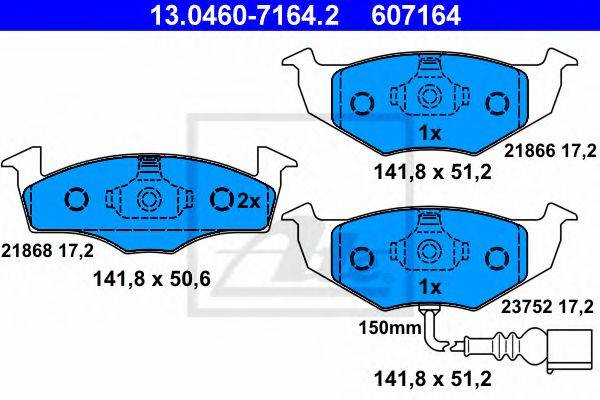 PEX 7.671 Комплект гальмівних колодок, дискове гальмо