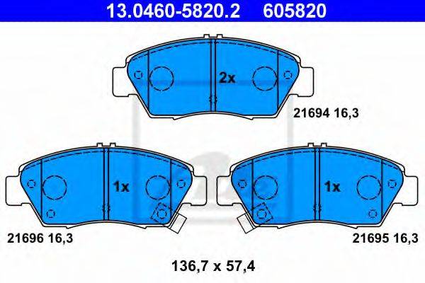 PEX 7.127 Комплект гальмівних колодок, дискове гальмо