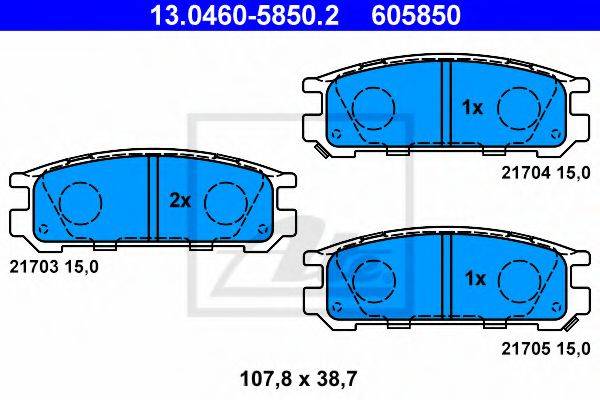 PEX 7.221 Комплект гальмівних колодок, дискове гальмо
