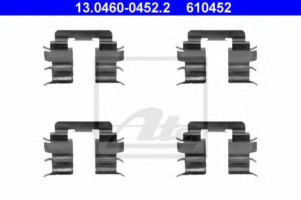 ATE 610452 Комплектуючі, колодки дискового гальма