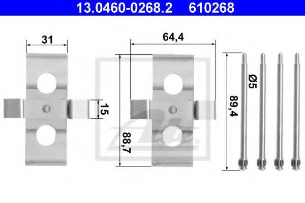 OJD (QUICK BRAKE) 1635 Комплектуючі, колодки дискового гальма