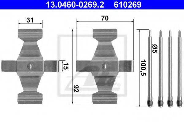 OJD (QUICK BRAKE) 1636 Комплектуючі, колодки дискового гальма