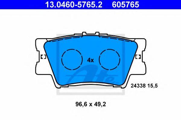 LEXUS 0446633180 Комплект гальмівних колодок, дискове гальмо