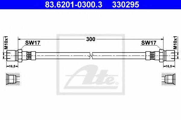 ATE 330295 Гальмівний шланг