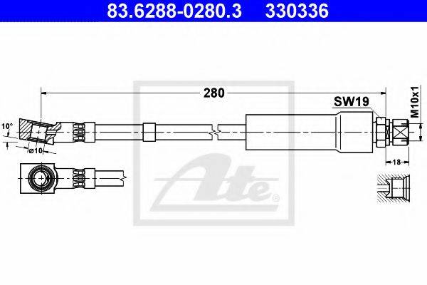 PEX 50302 Гальмівний шланг