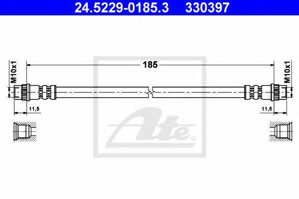 ATE 330397 Гальмівний шланг