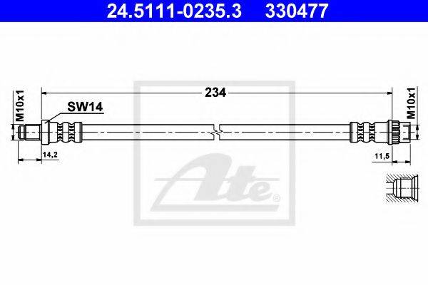 PEX 37.010 Гальмівний шланг