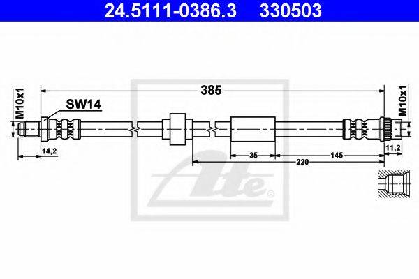 PEX 32.107 Гальмівний шланг
