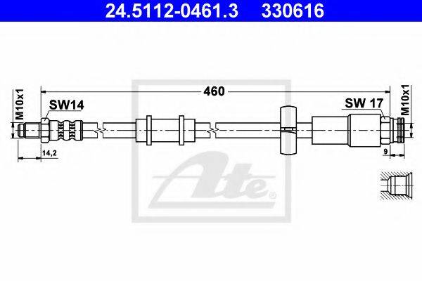 PEX 32.721 Гальмівний шланг