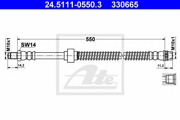 PEX 32.603 Гальмівний шланг