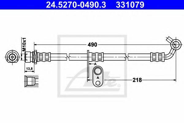 ATE 331079 Гальмівний шланг