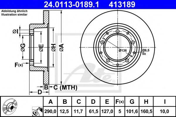 LAND ROVER FTC1381 гальмівний диск