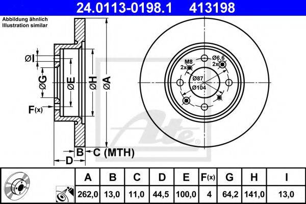 METELLI 230430 гальмівний диск