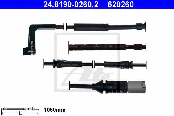 ATE 620260 Сигналізатор, знос гальмівних колодок