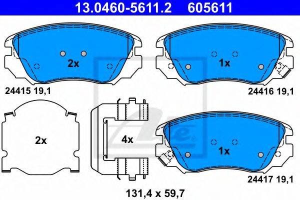 PEX 7.934 Комплект гальмівних колодок, дискове гальмо
