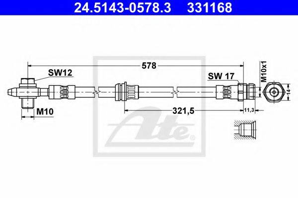 PEX 89.0048 Гальмівний шланг