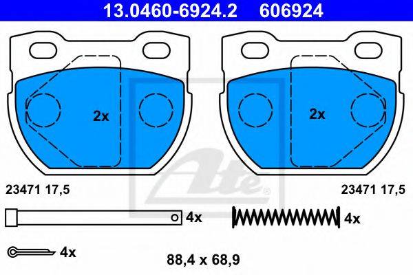 PEX 7.788 Комплект гальмівних колодок, дискове гальмо