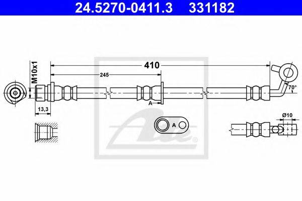 HONDA 01464SWA000 Гальмівний шланг