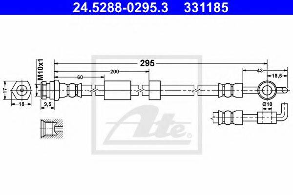 MAZDA GS1D43810B Гальмівний шланг
