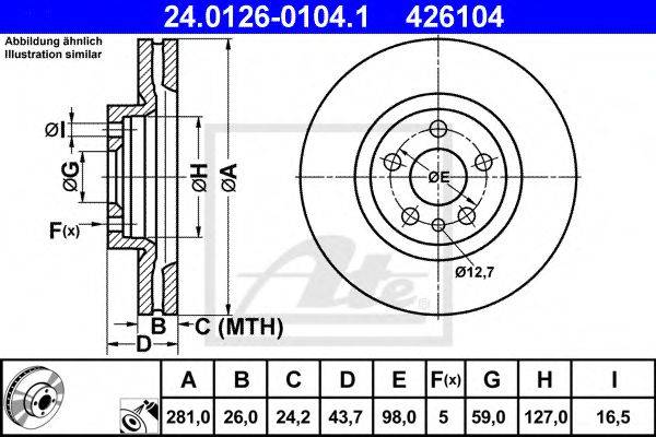 VALEO DF093 гальмівний диск