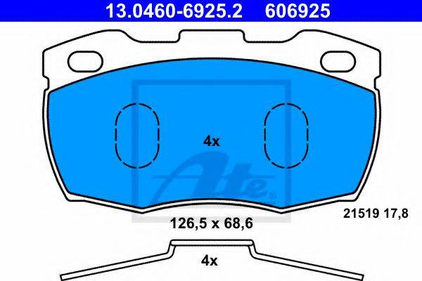 PEX 7.334 Комплект гальмівних колодок, дискове гальмо