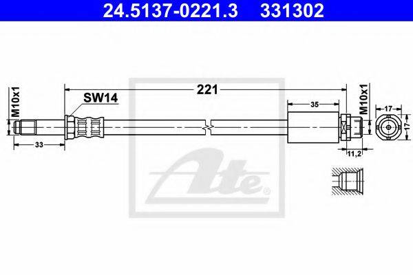 PEX 32.701 Гальмівний шланг