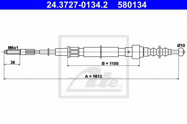 PEX 40.991 Трос, стоянкова гальмівна система